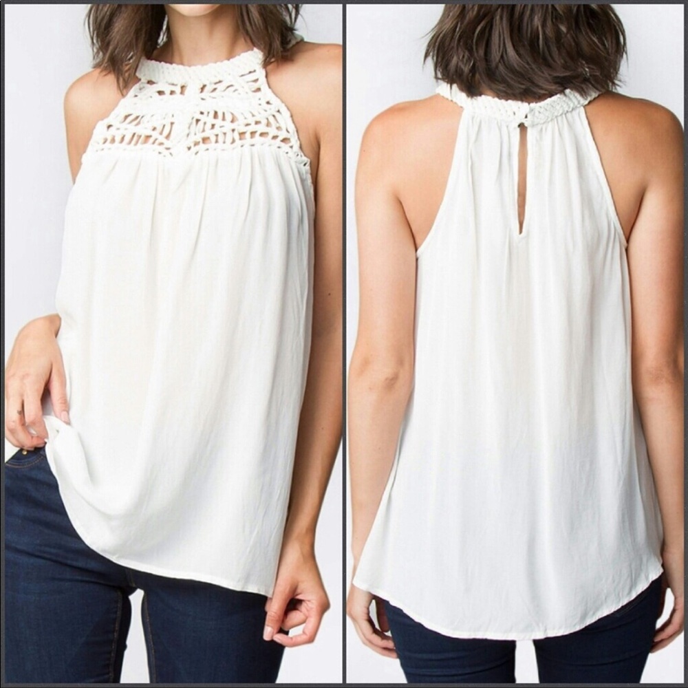 ‼️LAST ONE ‼️ Ivory halter top